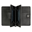 Borse Vintage-FLAP 8,5x12 schwarz, Rindsleder