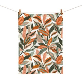 Geschirrtuch - Orange leaves