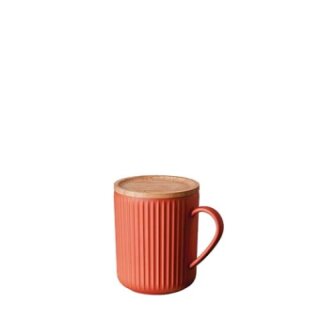 Bioloco plant deluxe cup with lid - terracotta