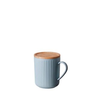 Bioloco plant deluxe cup with lid - powder blue
