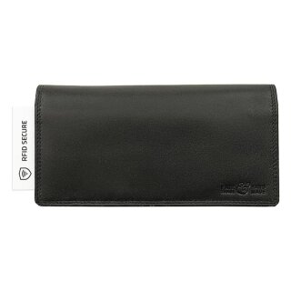 Brieftasche LADY19,5x10cm RFID secure schwarz, Vintageleder