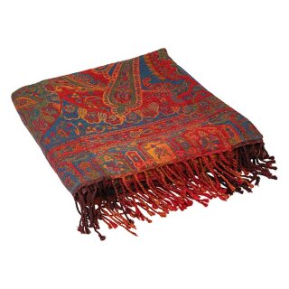 Wolldecke Plaid 200x140 warme Farben