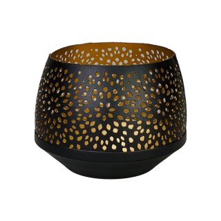 Windlicht FIRESTARS schwarz-gold, Eisenblech