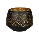 Windlicht FIRESTARS schwarz-gold, Eisenblech