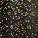 Windlicht 13x23cm FLORAL schwarz-gold, Eisenblech