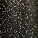 Windlicht 13x23cm LILIES schwarz-gold, Eisenblech