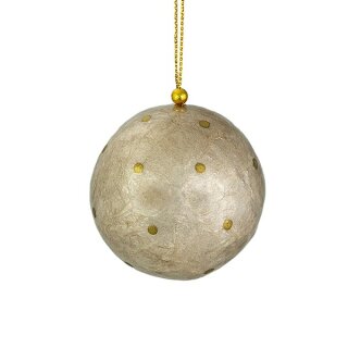 Weihnachtskugel 6cm gold, Capiz