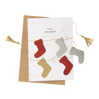 Girlande Karte Socks