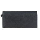 Brieftasche LADY Blumengarten 19,5x10cm RFID schwarz, Leder