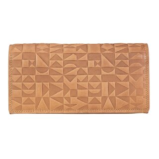 Brieftasche LADY Graphic 19,5x10cm RFID braun, Rindsleder