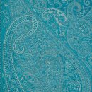 Schal PAISLEY turkis-creme 165x35cm Wolle