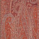 Schal PAISLEY rot-aqua 165x35cm Wolle