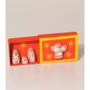 KRIPPE Zündholzschachtel rot, Tonfiguren, 3,5x5x1cm