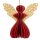 Baumschmuck Engel Origami 7cm rot-gold mit Sternen, Papier