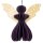 Baumschmuck Engel Origami 7cm purpur-gold Sterne, Papier