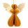 Baumschmuck Engel Origami 7cm altgold mit Sternen, Papier