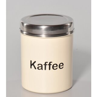 KAFFEEDOSE Edelstahl weiß, dm8xH12cm