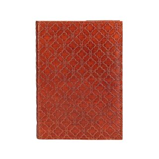 Notizbuch S ORNAMENTAL braun nachfullbar, Leder