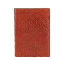 Notizbuch S ORNAMENTAL braun nachfullbar, Leder