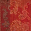 Schal PAISLEY orange-rot, 165x35cm Wolle