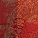 Schal PAISLEY orange-rot, 165x35cm Wolle