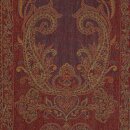 Schal PAISLEY curry-rot, 165x35cm Wolle