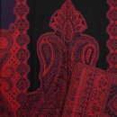 Wendestola PAISLEY rot-violett 180x65cm Wolle