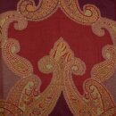 Wendestola PAISLEY weinrot-curry 180x65cm Wolle