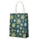 Geschenktute L SCHNEEFLOCKEN petrol, Loktapapier