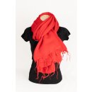 Yakwolle Schal 80x190cm rot