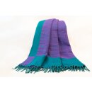 Yakwolle 240 x 120 cm lila blau / doppelt