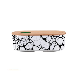 Bioloco plant lunchbox oval - silver swell