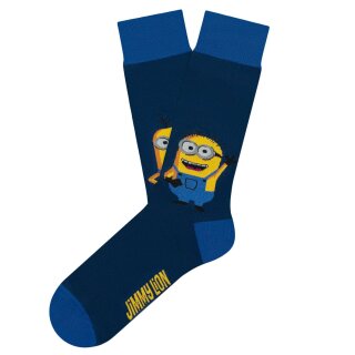 Minions hello Socken dunkelblau L