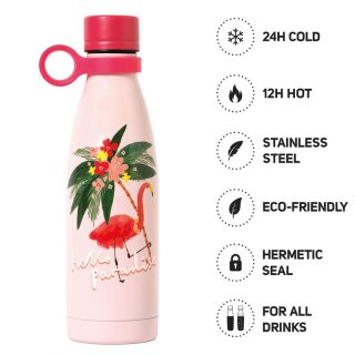 Hot&Cold Vacuum Bottle Flamingo