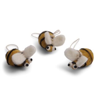 Bienen, 3er Set, 3,5x2 cm