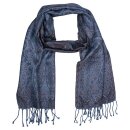 Schal PAISLEY ocean blue 165x35cm, Seide