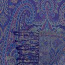 Schal PAISLEY blau-lila 165x35cm, Seide