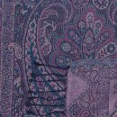 Schal PAISLEY denim blue-pink 165x35cm, Seide
