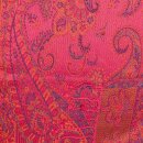 Schal PAISLEY leuchtrot 165x35cm, Seide