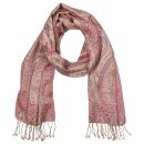Schal PAISLEY beige-rosa 165x35cm, Seide