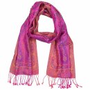 Schal PAISLEY magenta 165x35cm, Seide