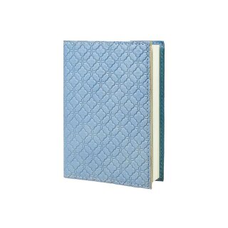 Notizbuch S ORNAMENTAL blau nachfullbar, Leder