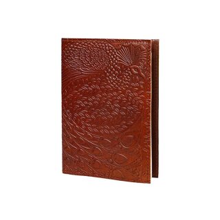 Notizbuch S PEACOCK braun nachfullbar, Leder