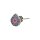 Ohrstecker Chrysantheme mini Tropfen blau-rosa, Fliese