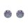 Ohrstecker Wasserpflanze Blautone, Fliese
