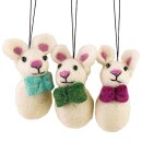 Anhanger FRUHLINGSMAUS 3x8cm, Wollfilz