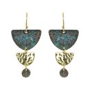 Ohrringe HALBMOND rund, Kupfer und Bronze