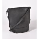 SCHULTERTASCHE  schwarz, Rindsleder, H23x22cm