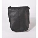 SCHULTERTASCHE  schwarz, Rindsleder, H23x22cm