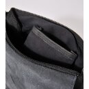 SCHULTERTASCHE  schwarz, Rindsleder, H23x22cm